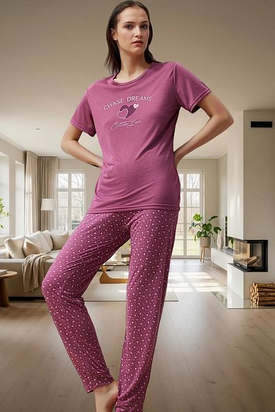 PayBuy Women's Pajamas Set Regular Fit Polyester Viscose Knitted Fabric Comfortable Home Wear High Quality