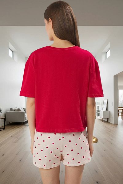 PayBuy Women's Heart Patterned Cotton Pajamas Set Comfortable and Stylish Homewear Carefully Selected