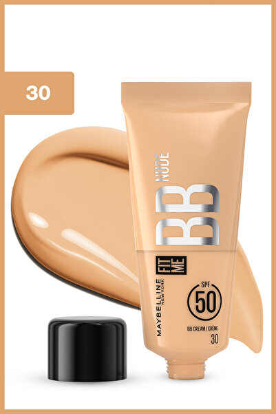 Maybelline New York Fit Me Nude Cilt Bakımı Etkili Nemlendirici SPF50 BB Krem - Nötr Açık Ton