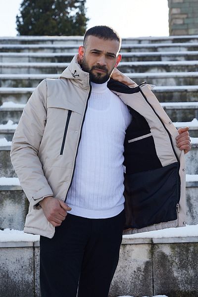 firststops Ανδρικό Sport Fleece Polarized K κάλυμμα Αδιάβροχο και αντιανεμικό Parka