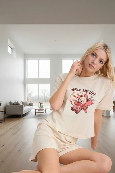 PayBuy Women's Cotton Teddy Bear Pajama Set Summer Comfortable Homewear Distinguished Material Quality Craftsmanship
