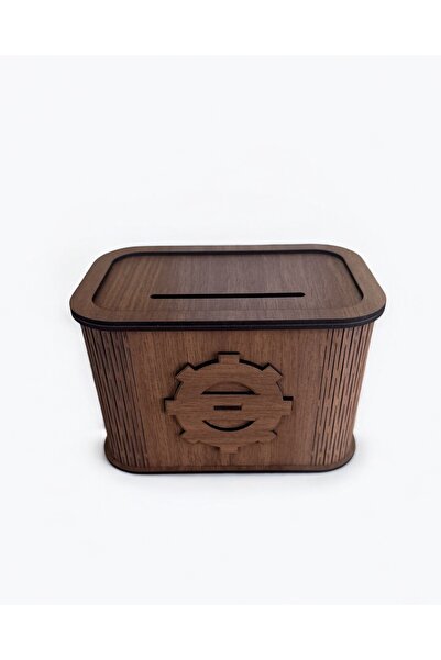 UNT Lazer Kesim Ahşap Tip Box / Bahşiş Kutusu – Kafe & Dükkan için Dekoratif Kutu