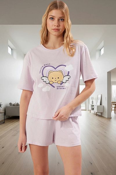 PayBuy Women's Cotton Basic Pajama Set Regular Fit Summer Comfortable Durable Material Distinguished