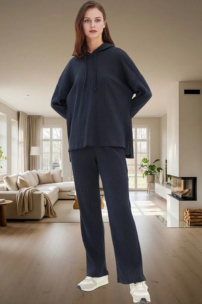 PayBuy Women's Hooded Pajamas Set Comfortable Fit Knitted Fabric Durable Material Trend Design