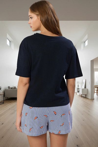 PayBuy Women's Short Sleeve Crew Neck Cotton Pajamas Set Summer Comfortable Homewear Distinctive Material