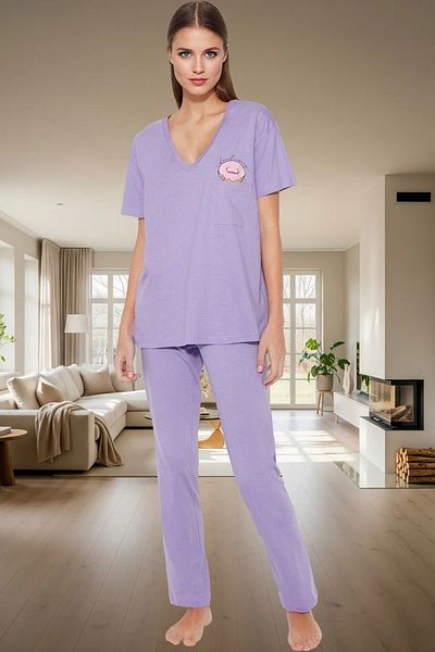 PayBuy Women's Cotton Pocket Detailed Comfortable Pajama Set Comfortable Cut Modern Style Distinguished Material