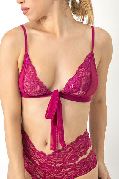 Miorre Swan Lace Coverless Fantasy Bralette Set