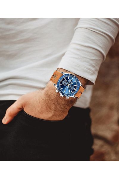 POEDAGAR P988 Leather Cord Men Wrist Watch
