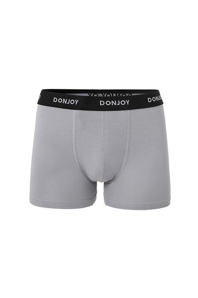 don joy Men's 10-Piece Bamboo Gray Boxers with Elastic Waist