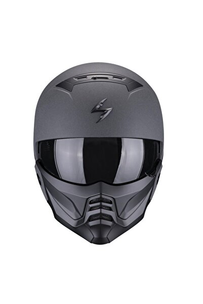 Scorpion Exo Combat 2 Graphite Modüler Motosiklet Kaskı Koyu Gri