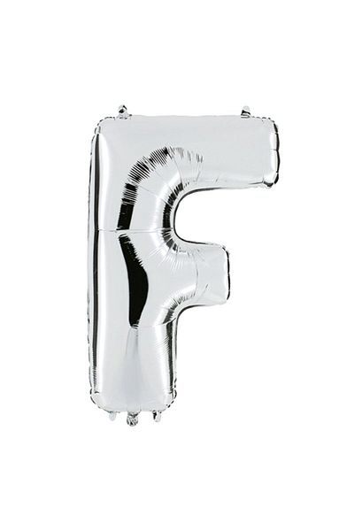 Pandoli Partidolu Letter F Foil Balloon 100 Cm Silver