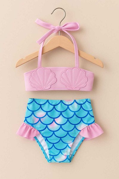 My Kids Wear Seashell Patterned Bikini Set