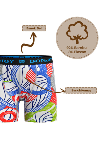 don joy Boy's 3-Piece Combed Cotton Gray Boxer with Elastic Waist