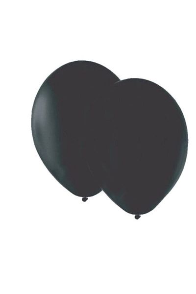 Pandoli 10 Pieces Black Solid Color Latex Balloon with Batch