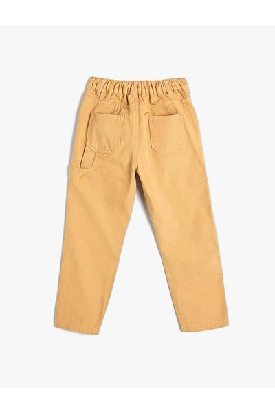 Koton Παντελόνι Chino για αγόρια Βαμβακερή τσέπη 4skb40016tw Camel Hair