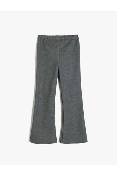 Koton Spanish Leg Trousers with Elastic Waist Slit Detail