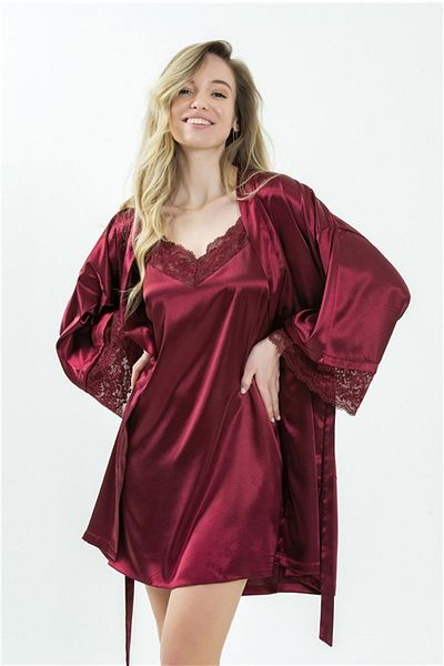 Magic Form 37430 Rochie de damă din satin creponat bordeaux