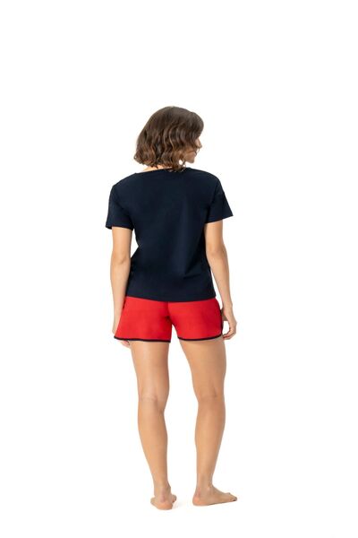 U.S. Polo Assn. U.S. Polo Assn. Kadın Lacivert T-Shirt Geniş Şort Takımı 024Y.1ZE6.T.A9.9G.R.3P