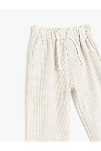 Koton Tie Waist Cotton Pocket Detailed Basic Trousers Look Sweatpants