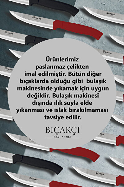 PİRGE Duo Kasap Bıçağı No:0 12.5 Cm Kırmızı