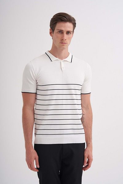 Cazador Μπλουζάκι Jazz 3012 Polo Knitwear Ecru