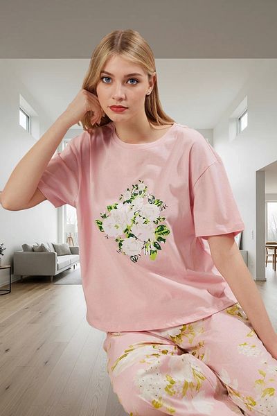 PayBuy Women's Cotton Floral Pajamas Set Comfortable Home Wear Set Carefully Selected Modern Style