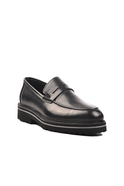 AYK'S Pantofi casual pentru bărbați din piele naturală neagră