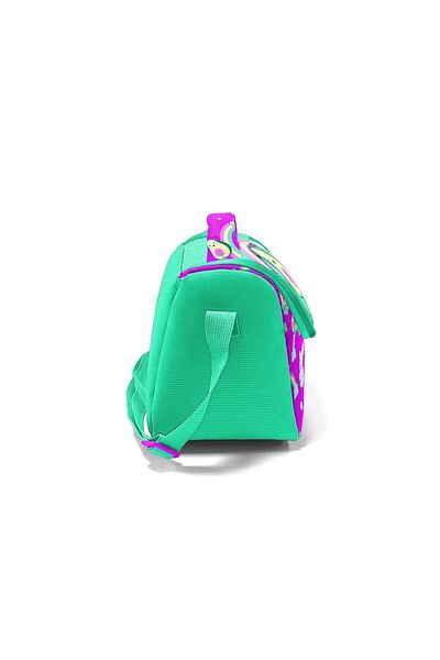 Coral High Kids Pink Water Green Avocado Patterned Glitter Thermo Lunchbox 11855