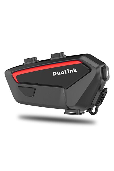 DuoLink X02 İnterkom Bluetooth 6 Kişi Grup Motosiklet Kulaklık Müzik Paylaşımı Kask Intercom Sesli Yanıt