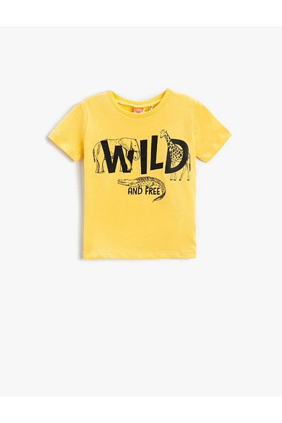 Koton Printed Short Sleeve T-Shirt Cotton