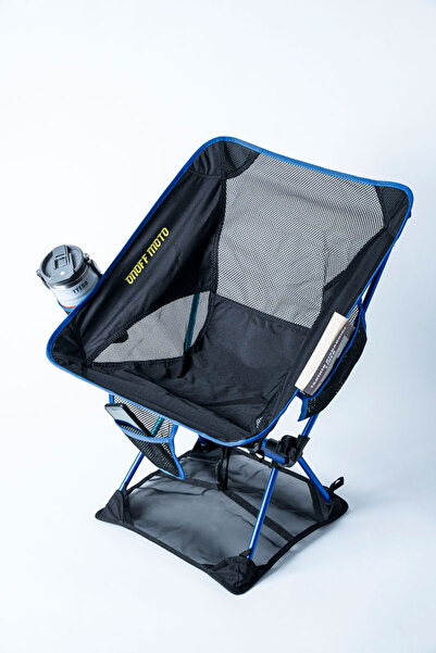 ON OFF MOTO Katlanır Kamp Sandalyesi Alt Bezli Batmaz Kaymaz 150 Kg Taşıma Mavi
