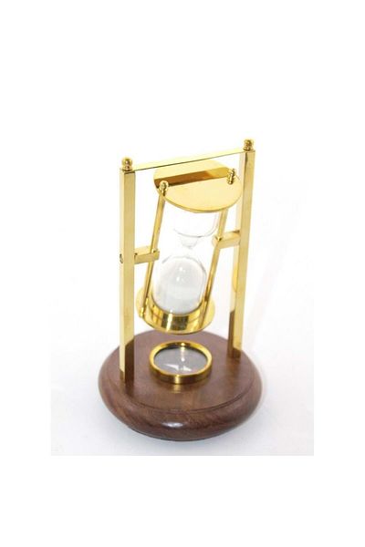mikudesign Brass Compass Hourglass