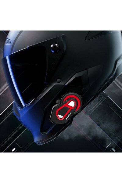 DuoLink X01 Pro İnterkom Bluetooth 6 Kişi Grup Motosiklet Kulaklık Müzik Paylaşımı Kask Intercom Sesli Yanıt