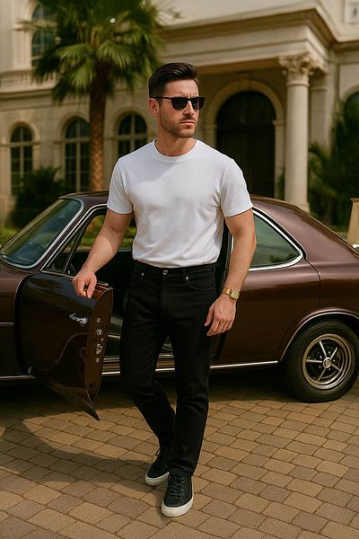 BANNY JEANS Μαύρο ανδρικό τζιν παντελόνι