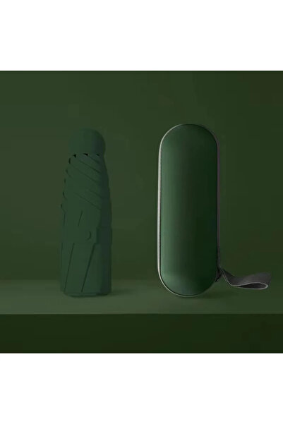 Genel Markalar Özel Kılıflı Yeşil Renk Şemsiye (KAPSÜL ŞEMSİYE)