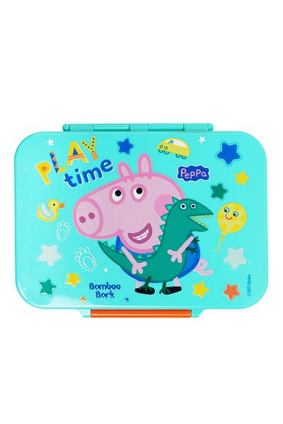 Bamboo Bark George Pig Kids Lunch Box – Insulated Lunch Bag for Boys, Durable and Lightweight, Cute Dinosaur
