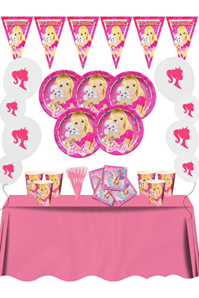 Barbie 32 Person Birthday Party Supplies Ornaments Set EKOST