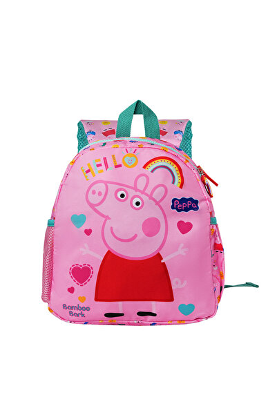 Bamboo Bark حقيبة ظهر بيبا بيج للأطفال - حقيبة مدرسية لطيفة للأطفال الصغار وا...