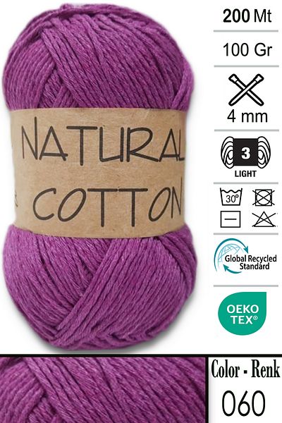 Diva İplik Diva Natural Cotton 60 Prune