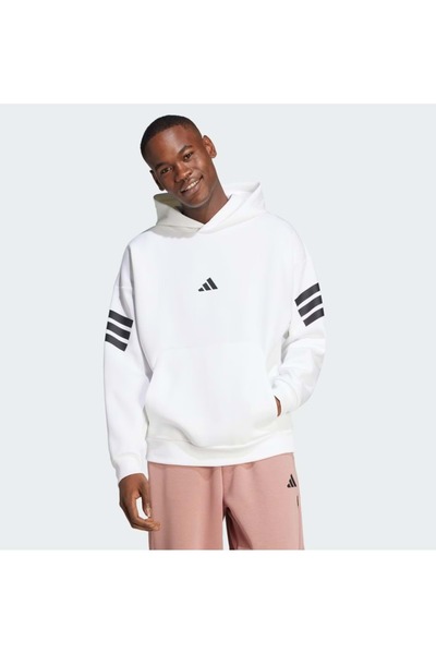 adidas Future Icons 3-Stripes Hooded Top Мъжка суитшърт с качулка БЯЛА