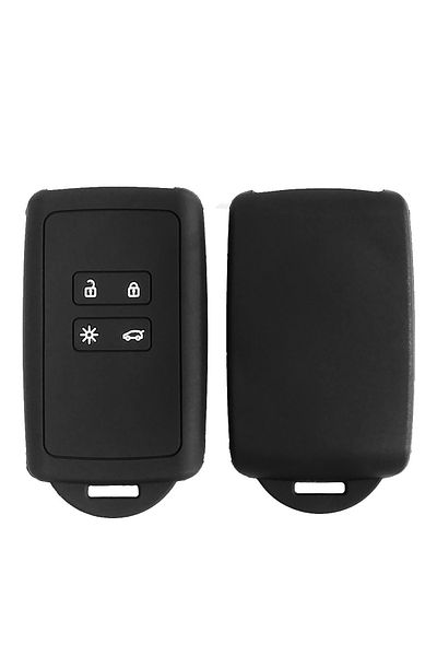 EHS E-Husa Car Key Cover for Renault/Dacia 4 Buttons - Keyless Go, Silicone, Black