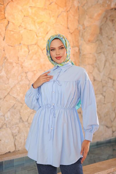 Nergis Neva Butik Tunic with Drawstring Waist