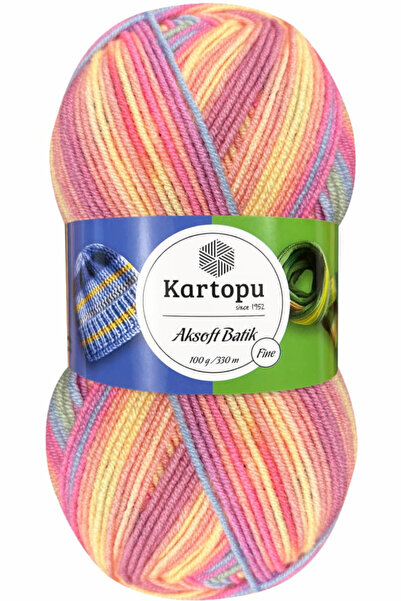 Kartopu Aksoft Batik Ebruli El Örgü İpi 59222