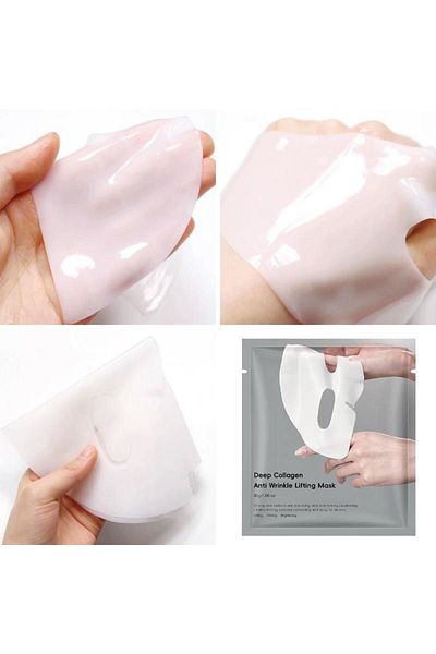 Melff Face Mask Moisturizing, Bio Collagen Transparent, Revitalizing, Anti-Aging Korean Face Mask