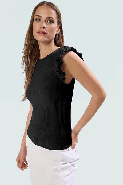 PayBuy Fitted Short Sleeve Knitted Blouse Crew Neck Casual Elegant Design Durable Material