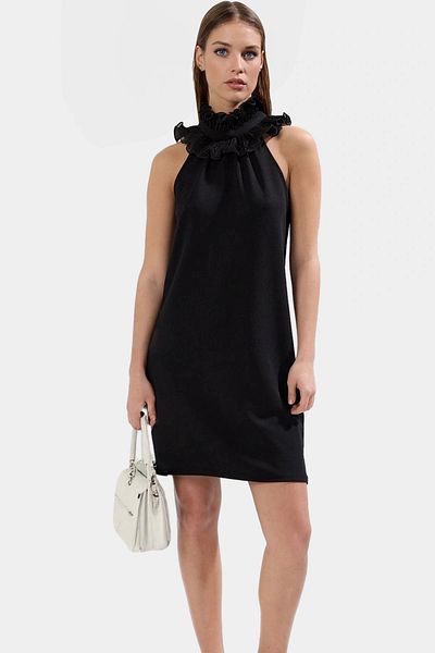 PayBuy Midi Length a Line Crepe Dress; 98% Polyester 2% Elastane Carefully Selected