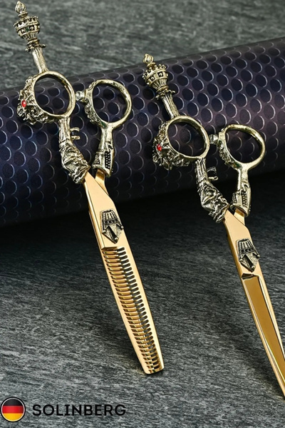 ESENLİWE Ultra Premium King Makas Seti Deri Çantalı Şovalye Saç Kesim Kuaför ...