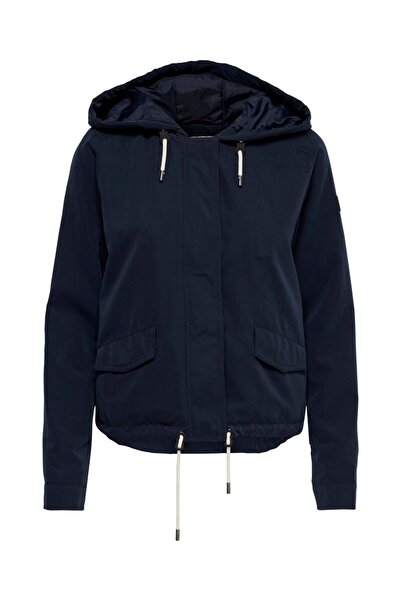 ONLY Skylar Hood Spring Women's Navy Blue Hooded Jacket