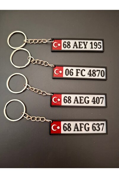 FSK STUDIO Kişiye Özel İsimli Araç Plakalı Anahtarlık