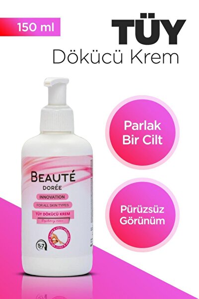 DOREE BEAUTE Tüy Dökücü Ve Tüy Azaltıcı Tüy Alma Krem Tüm Cilt Tipleri Için Lazer Epilasyon Etkili (ÖZEL FORMÜL)